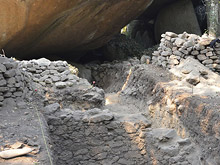 Traballos de excavacacins no Castro de Santa Luca