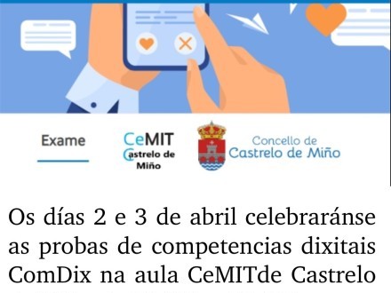 Probas ComDix na aula CeMIT de Castrelo de Mio